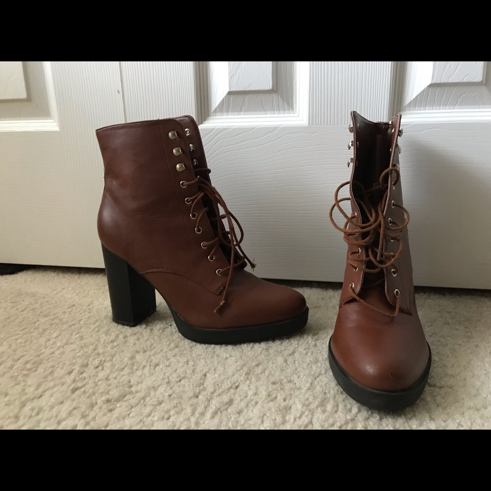 Faux Leather Boots.